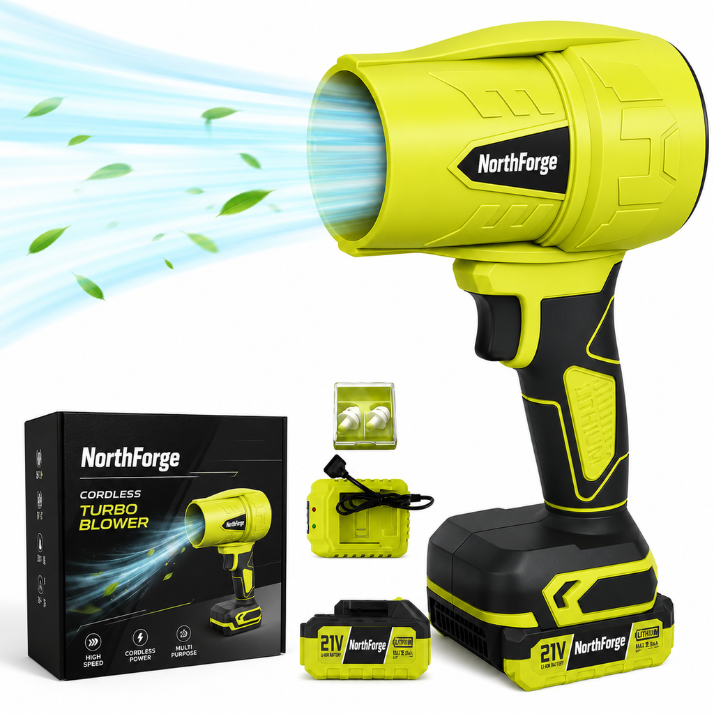 Cordless Turbo Jet Blower for Car, Leaf & Snow Cleaning