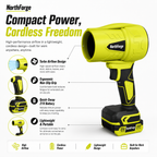 Cordless Turbo Jet Blower for Car, Leaf & Snow Cleaning