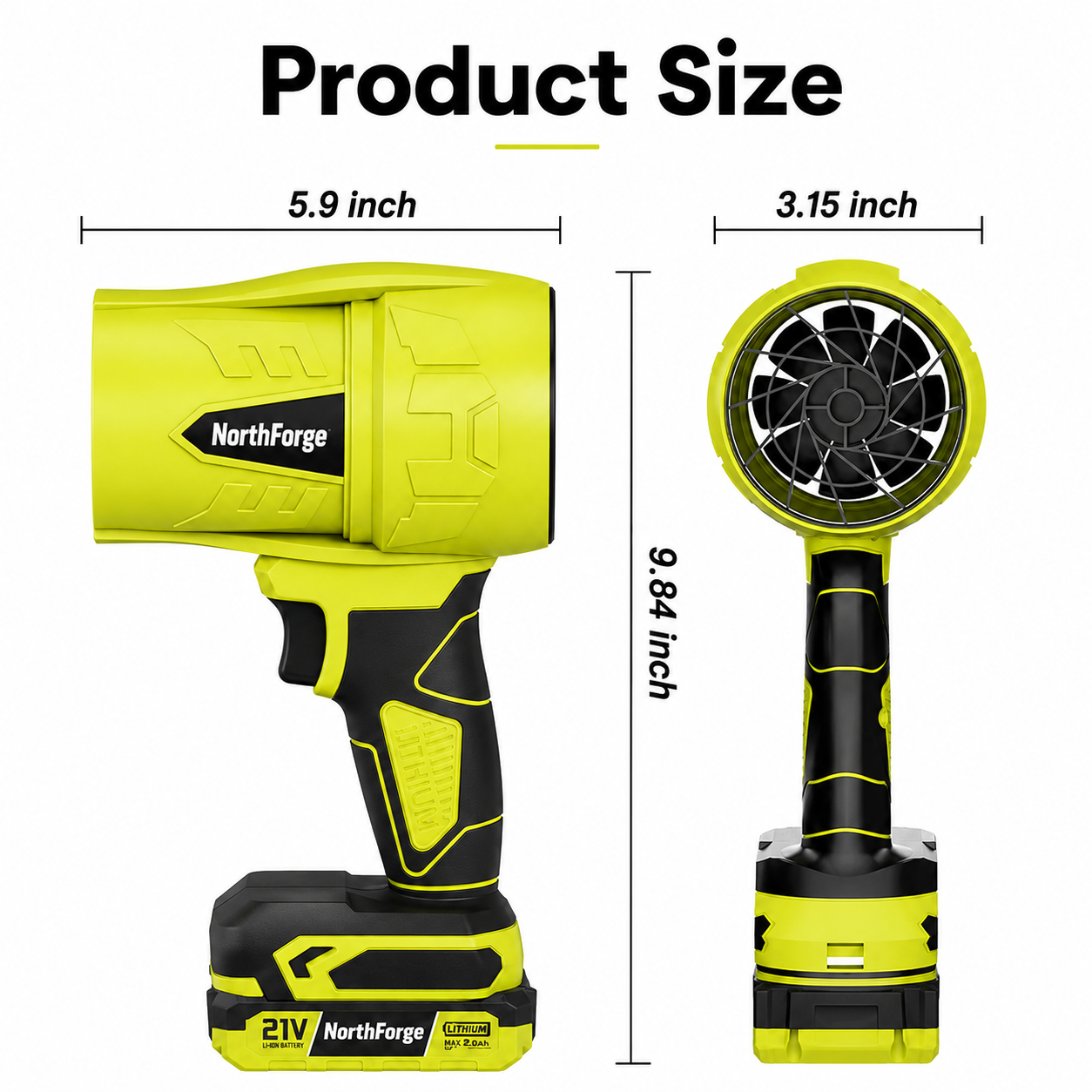 Cordless Turbo Jet Blower for Car, Leaf & Snow Cleaning