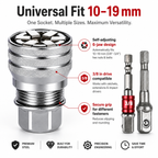 Universal Socket Wrench Tool for 3/8 in Drive Ratchet & Power Drill