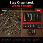 3-Piece Flexible Magnetic Tool Mat & Tray Holder Set