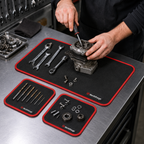 3-Piece Flexible Magnetic Tool Mat & Tray Holder Set