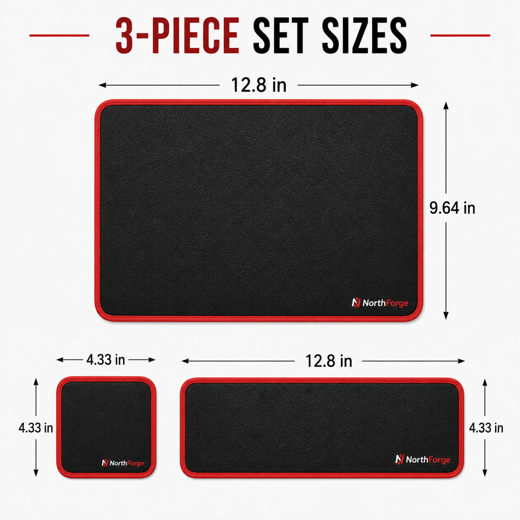 3-Piece Flexible Magnetic Tool Mat & Tray Holder Set