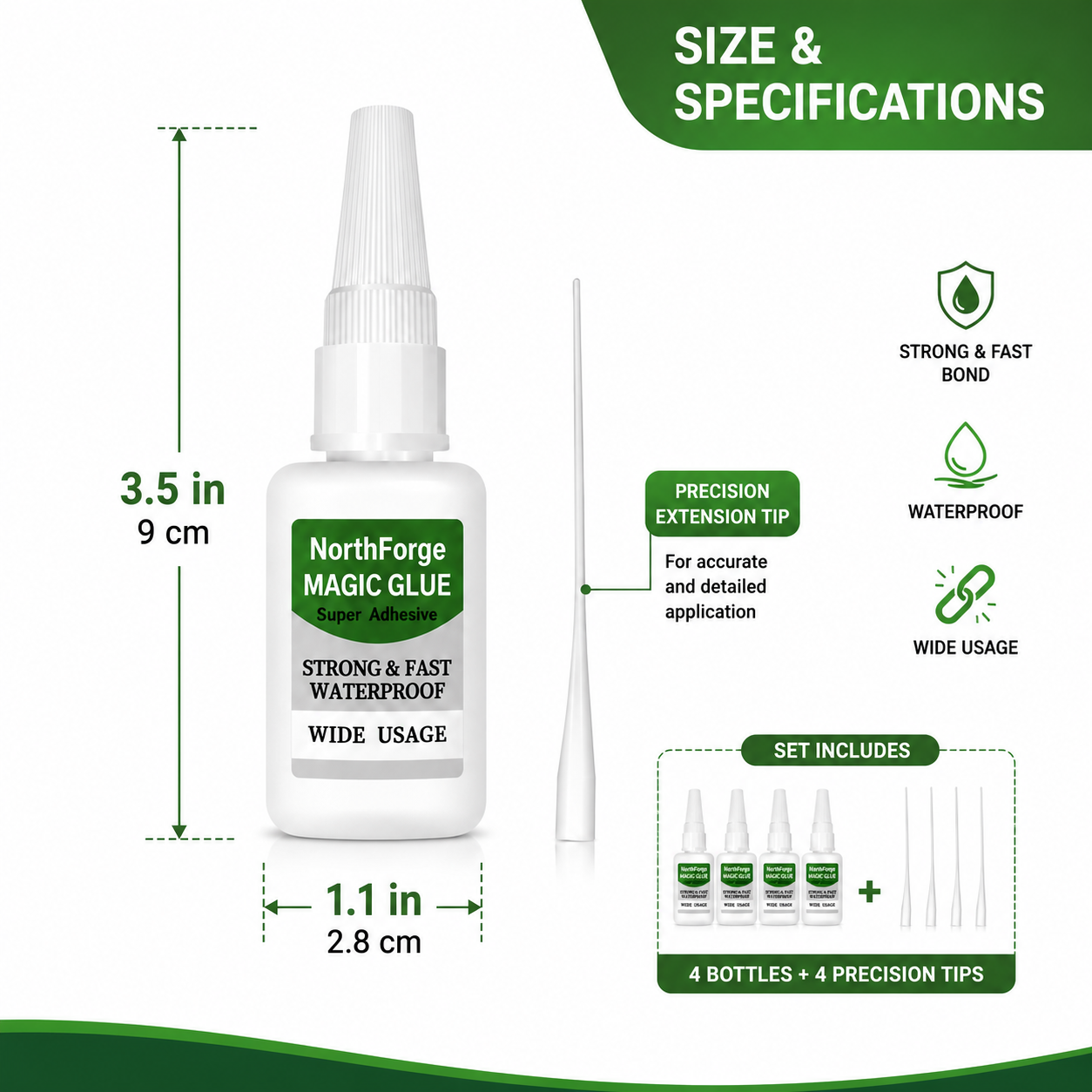 4-Pack Heavy-Duty Multi-Material Repair Adhesive