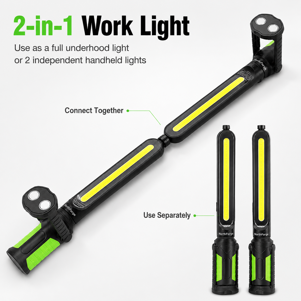 Rechargeable 2400LM Magnetic LED Work Light Bar