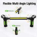 Rechargeable 2400LM Magnetic LED Work Light Bar