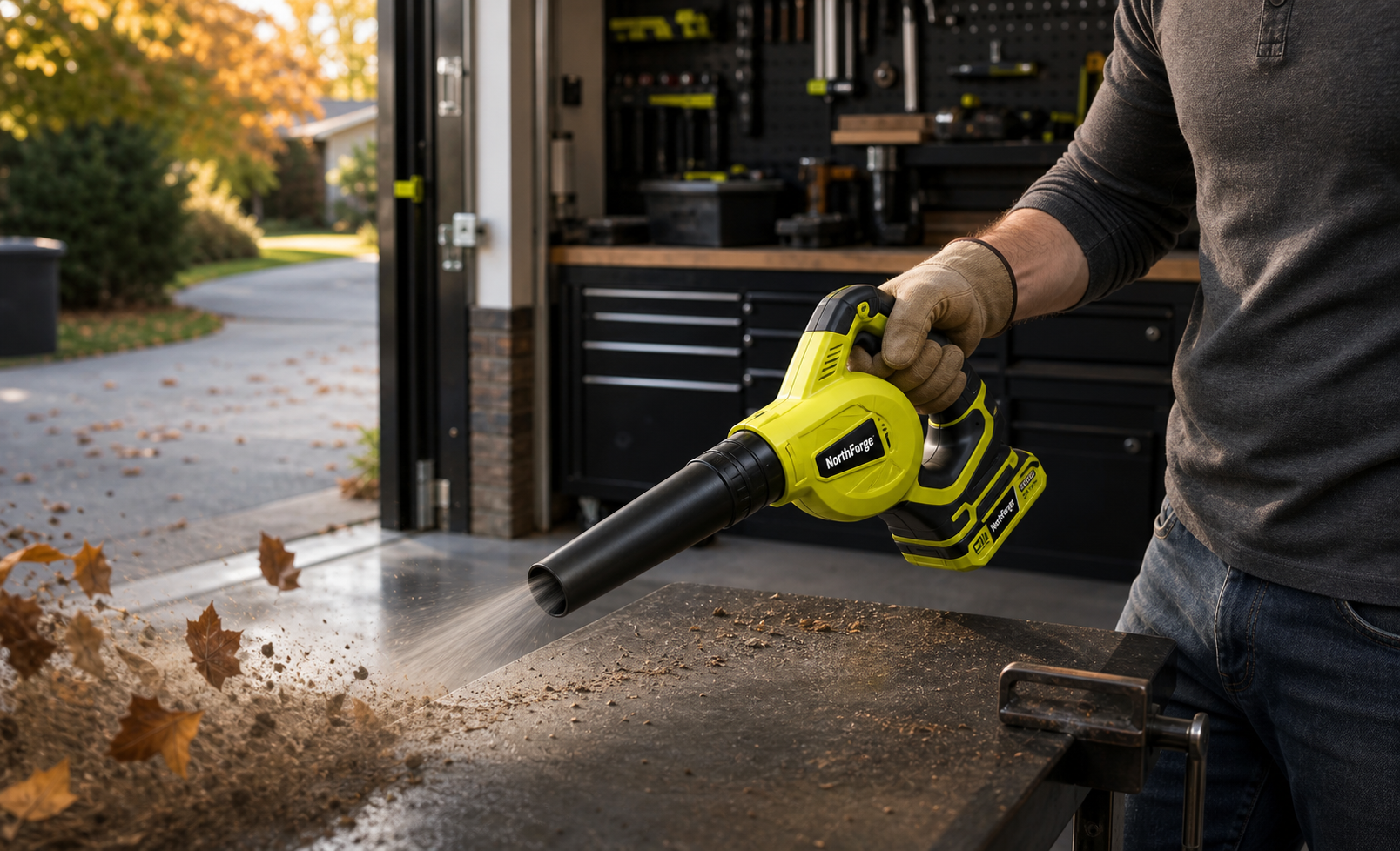 NorthForge tool in a garage work scene